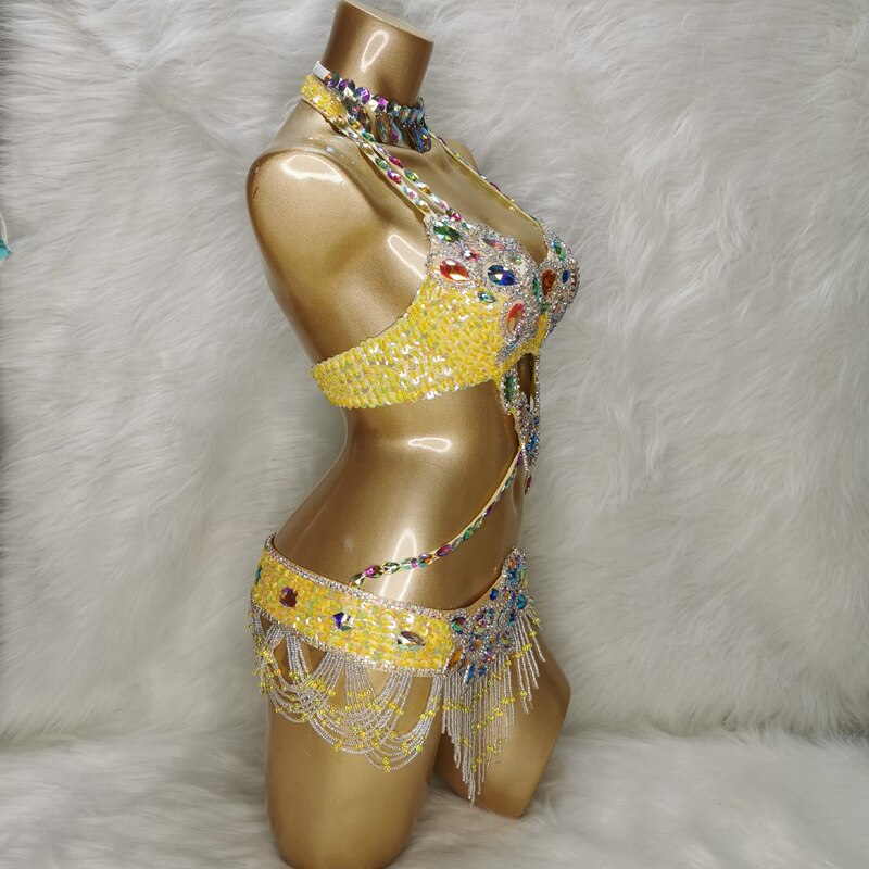 Gold belly dance hot sale costume