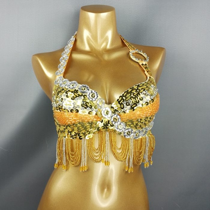 New belly dance costumes senior bra belly dancing clothes Sexy night Bellydance Bead Sequins tops BRA 250