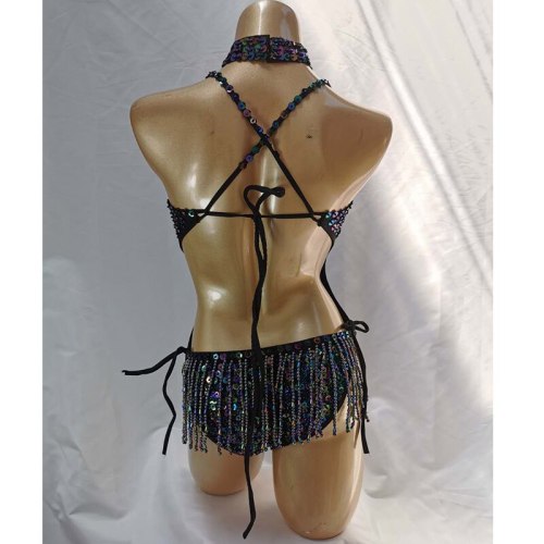 New Style One Piece Leotard Dancewear Bellydance Accessories Sexy Women beading Sequin Bodysuit Belly Dancing Costume Adult BS02