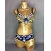 Hot design handmade beaded belly dance costume wear Bar+Belt 3piece/ set ,5 color ladies belly dance costumes women dancing wear TF1601