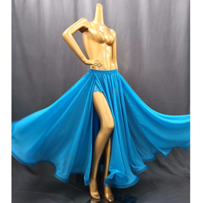New Design Sequin Bellydancing Slit Long Skirts Sexy Belly Dance