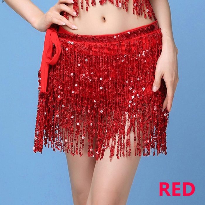 New Bellydance Hip Scarf Tassel Hip Scarves Beaded Sequins Belly Dance Waist Chain Cheap Belly Dancing Shawl Belt Wholesale