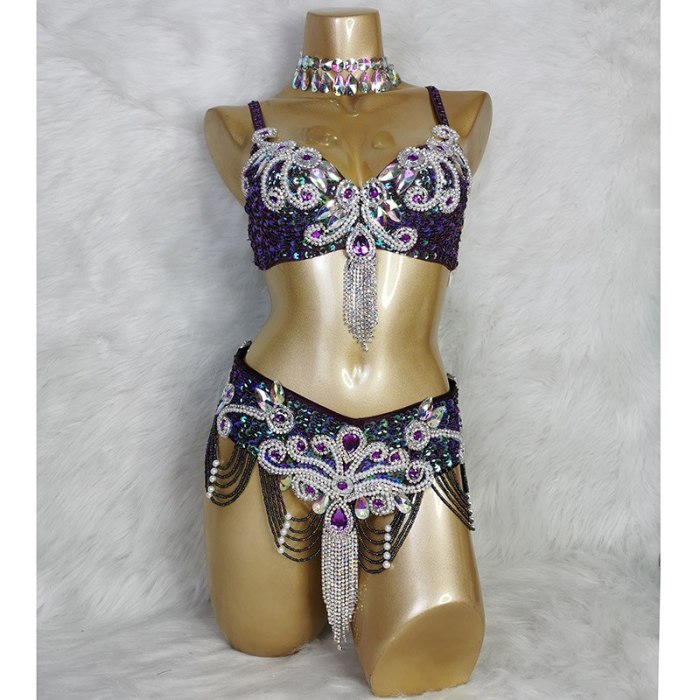 New Arrival Women's Beaded Belly Dance Costume Wear Bar+Belt 2pc Set Ladies Bellydancing Costumes Carnival Bellydance Clothes tf2053