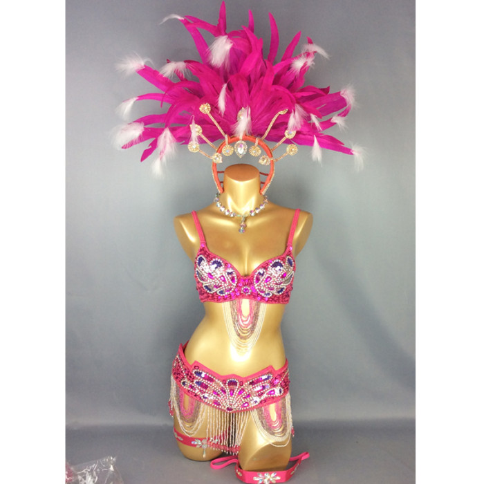 Samba Rio Carnival Costume Feather HeaddressC1502