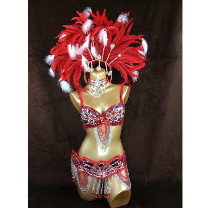 Samba Rio Carnival Costume Feather HeaddressC1502