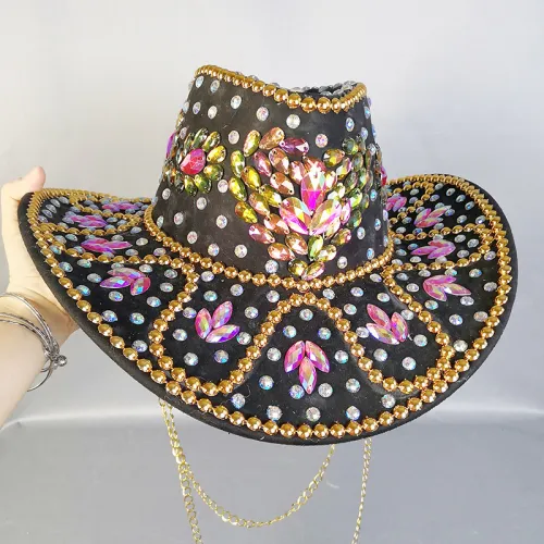 Handmade Captain Hat Carnival costume Performance cap Stage Dance Show Festival hat military hat H011