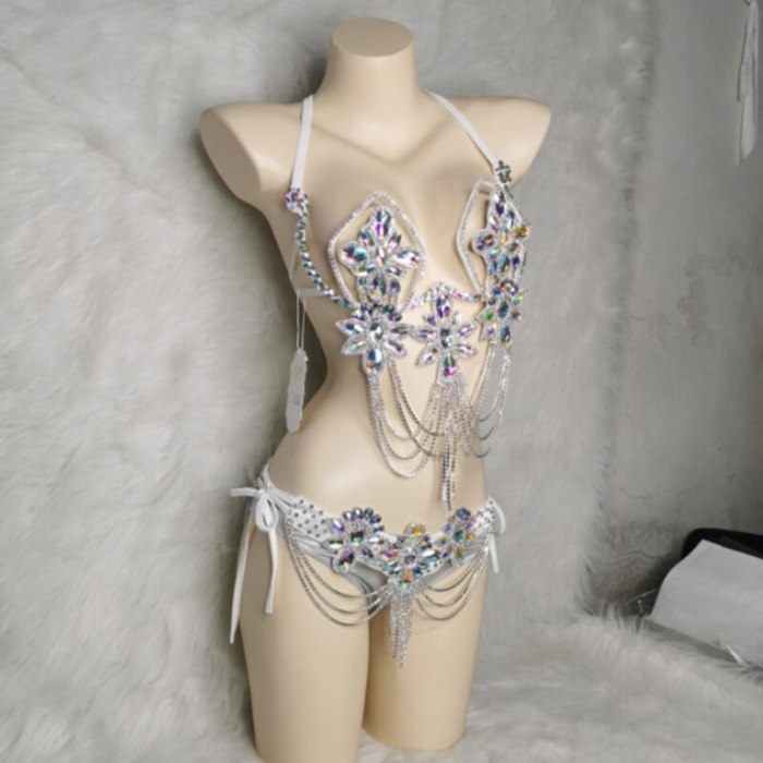 Samba Carnival Wire Bra & Panty & Belt Set Hand Made Belly Dancing Costume Outfit FREE SHIPPING CB026