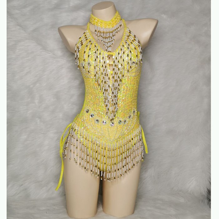 New Samba Suit Sexy Bodysuit Beading Sequins Belly Dance Costume Adult Nightclub Party Rave Outfit Carnival Performance Clothing BS2152