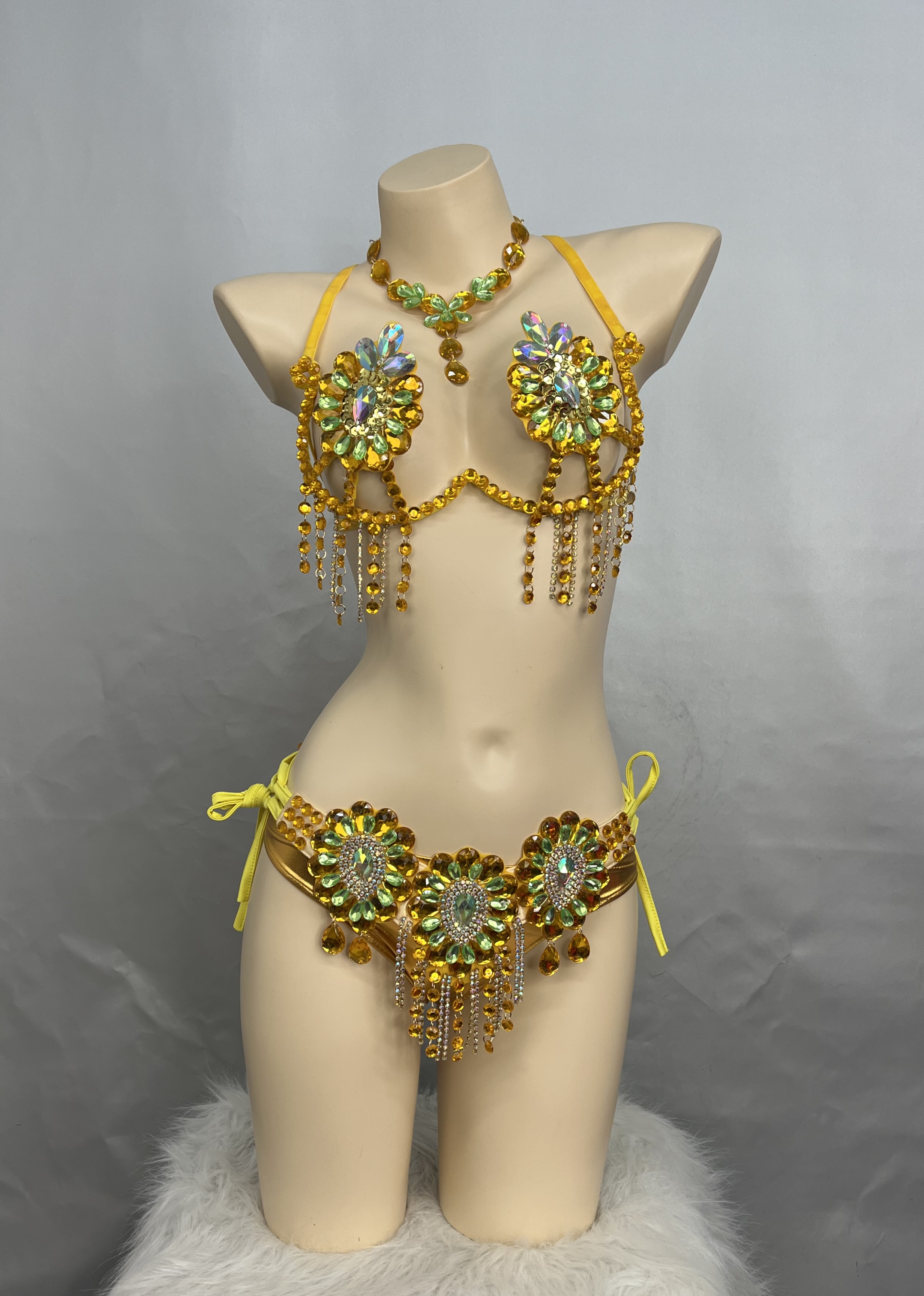 New Arrival Sexy Samba Carnival For Women Wire Bra & Belt stones Samba Suit  free shipping C021