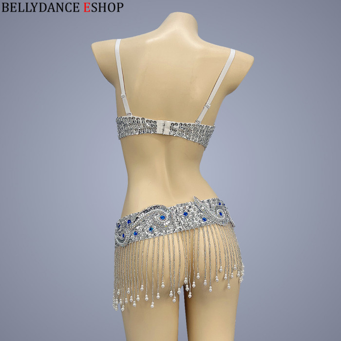 New Adult Women's Professional Belly Dance Clothing Performance Outfits Bead Crystal Belly Dance Costumes Set Bellydance Clothes tf1921
