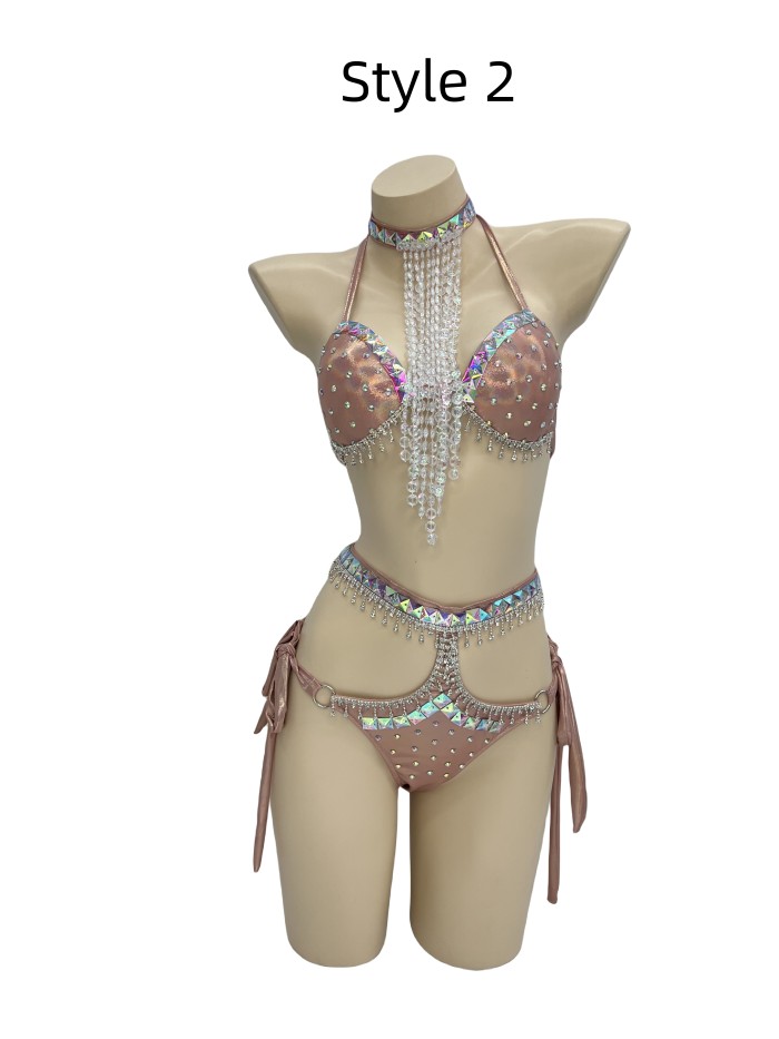New Arrival Sexy Samba Carnival For Women Handmade costues  stones Samba Suit C050