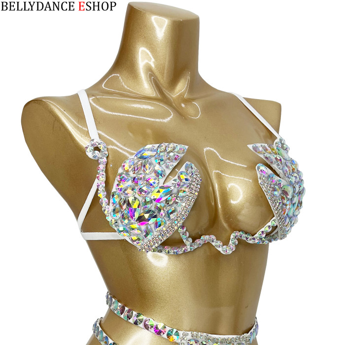 Samba Carnival Wire Bra And Panty Rainbow Stone Free Shipping Black and royal blue color BP036