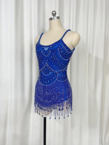 Sexy Women Beads Bodysuit Sequins Swimsuit Rave Dancer One-piece Outfit Costumes Stage Performance Leotard Show Girls