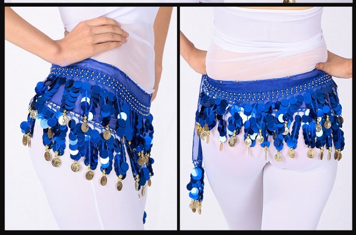 large size belly dance hip scarf 88 coins HS902