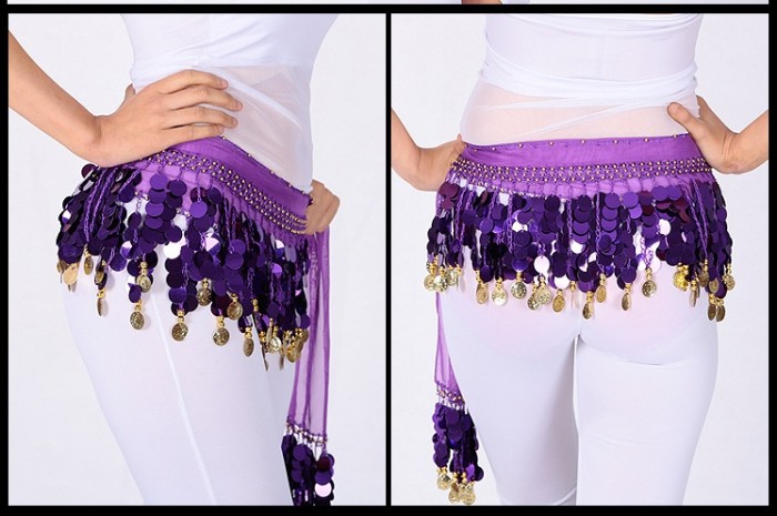 large size belly dance hip scarf 88 coins HS902