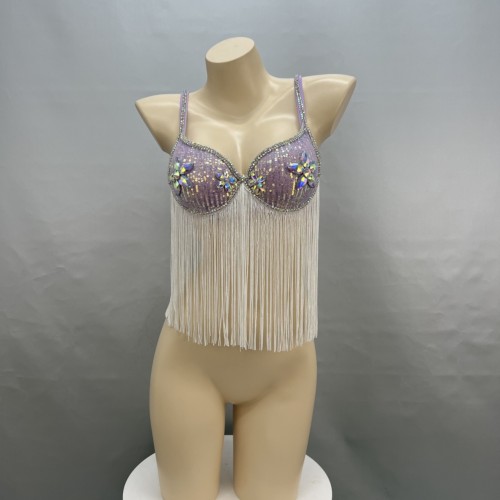 Halloween Hand Beaded Belly Dancing Costumes bra only 1 PCS C040
