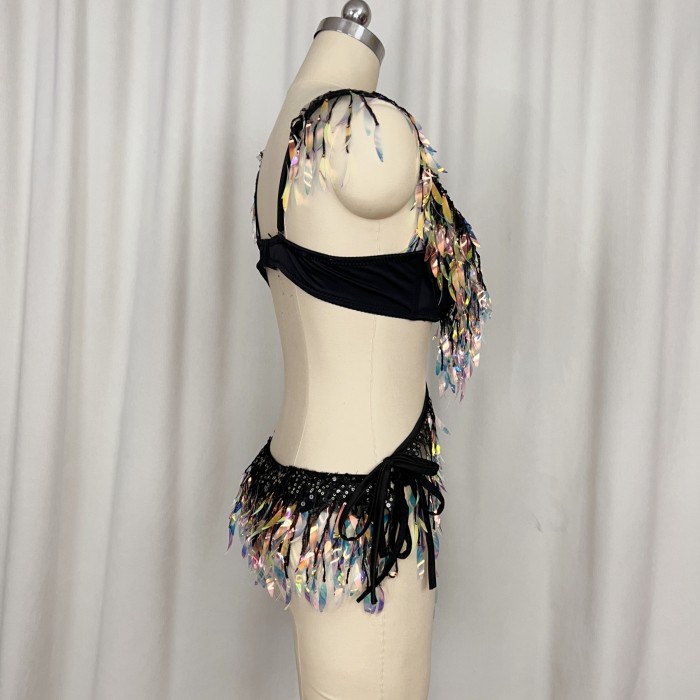 Samba Carnival  Bra And Panty Hand Beads Passista Pageant Cabaret Broadway Theater Mrdi Gras,Vegas Showgirl C052