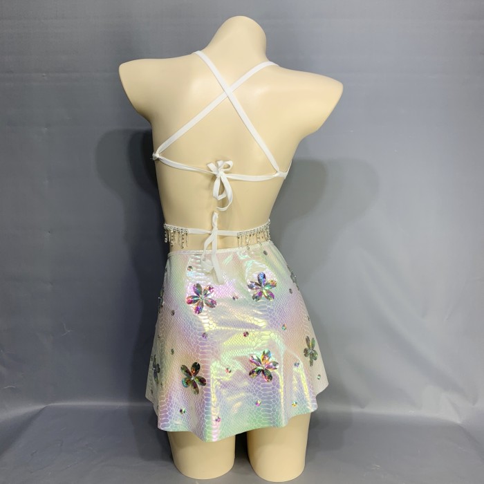 New Arrival Sexy Samba Carnival For Women Wire Bra,mini skirt and panty  stones Samba Suit C032