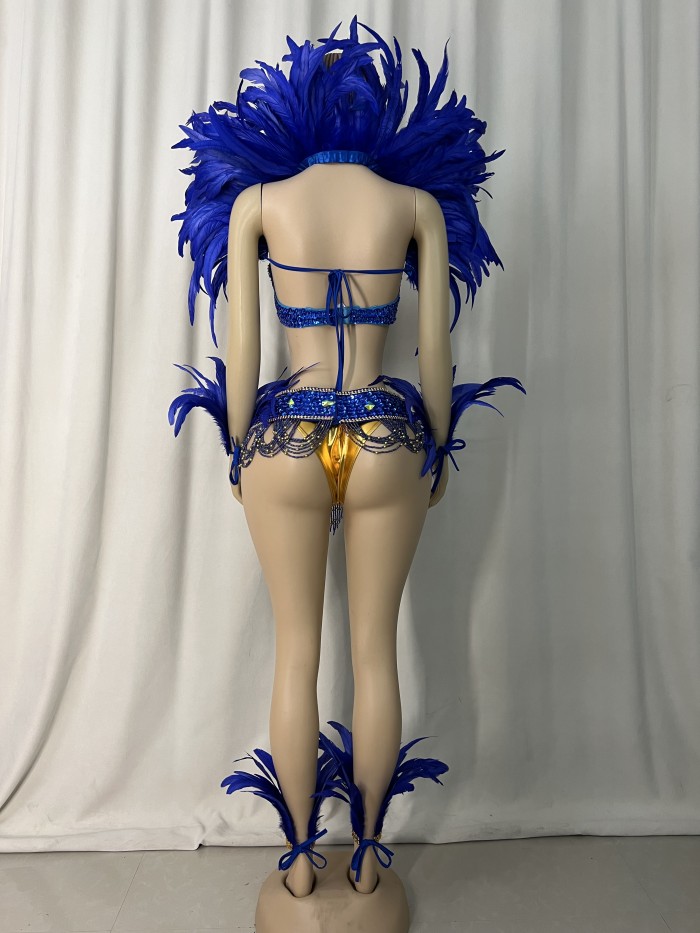 Hot sale Women's beaded Crystal belly dance costume wear sexy bellydancing costumes bellydance clothes with feather