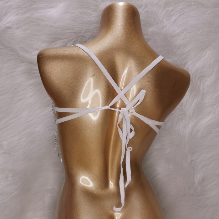 Samba Carnival Rave Festival Party Wire Bra Rainbow Stone For EDC Festival