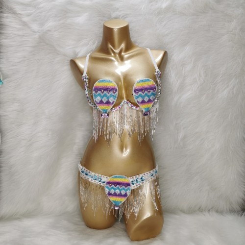 Samba Carnival Wire Bra And Belt  Hand Made 2 Piece For EDC Festival