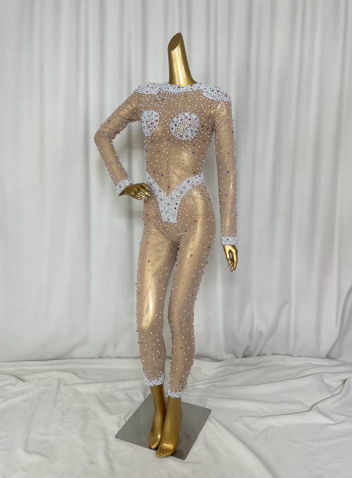 New Style Beading Bodysuit Female carnival costumes