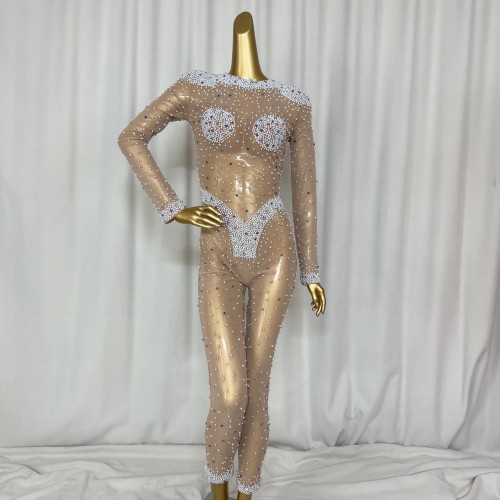 New Style Beading Bodysuit Female carnival costumes