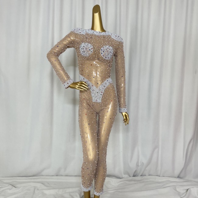 New Style Beading Bodysuit Female carnival costumes
