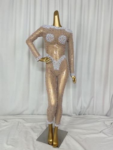 New Style Beading Bodysuit Female carnival costumes