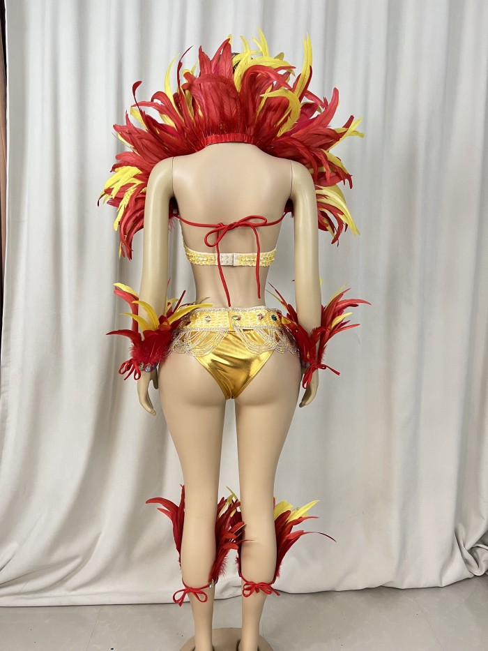 Hot sale Women's beaded Crystal belly dance costume wear sexy bellydancing costumes bellydance clothes with feather