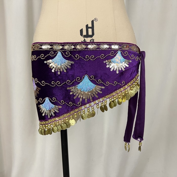 new style Tassel belly dance Waist chain hip scarf Triangle Shawl Belt with Sequin Women's BellyDance Belt 4 colors