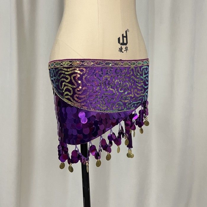 new style Tassel belly dance Waist chain hip scarf Triangle Shawl Belt with Sequin Women's BellyDance Belt 3 colors