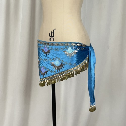 new style Tassel belly dance Waist chain hip scarf Triangle Shawl Belt with Sequin Women's BellyDance Belt 4 colors