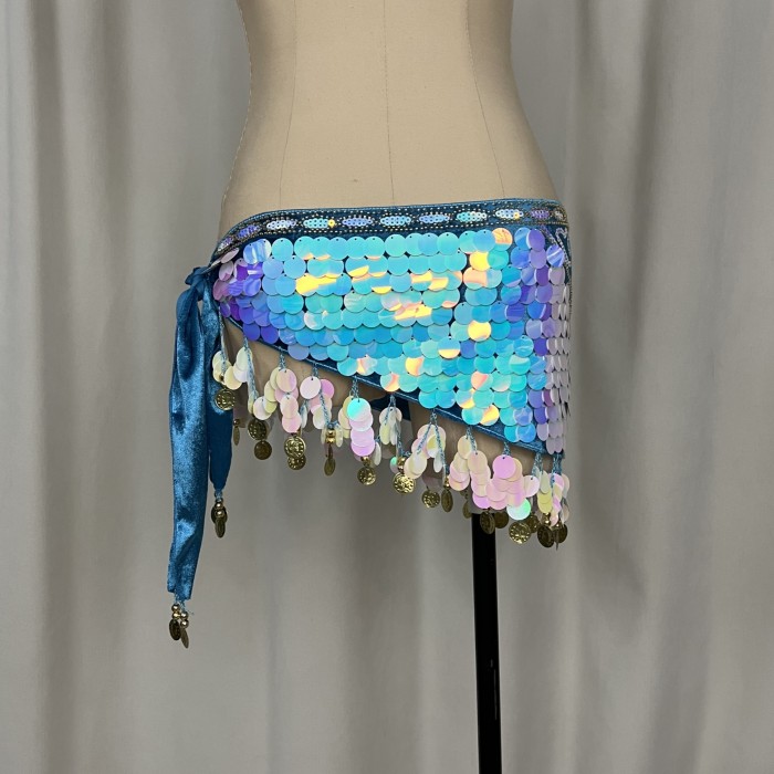 new style Tassel belly dance Waist chain hip scarf Triangle Shawl Belt with Sequin Women's BellyDance Belt 3 colors