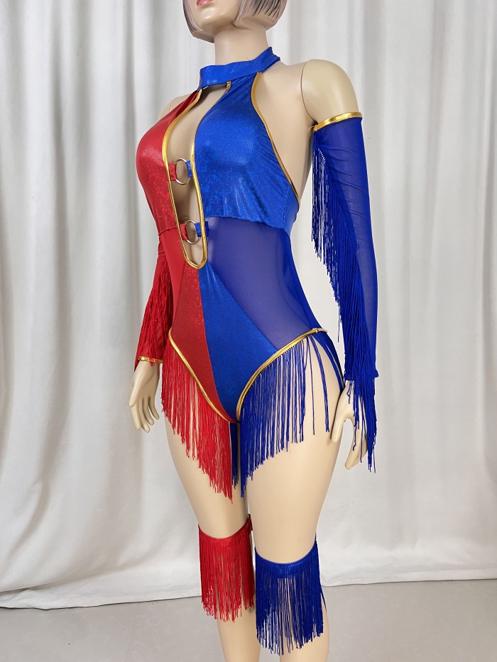 New style one-piece bodysuit with gloves and leg band for EDC festival