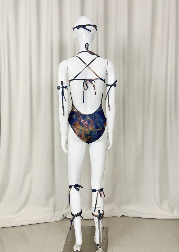 Samba Carnival Handmade Wire Bra And Bottom With Headpiece And Arm,Leg Piece For Halloween Festival