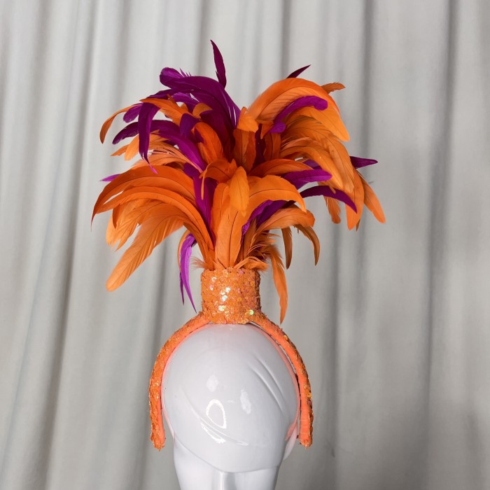 New Style One-Piece Bodysuit Women's Sexy Swimmsuit Costumes  Outfit With Feather Wire Headpiece