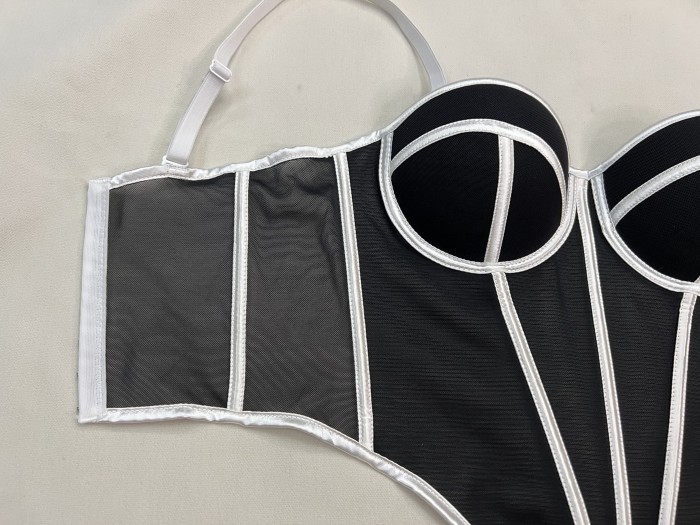 Sexy and versatile fishbone slim fit, irregular short style camisole vest, inner bra top for women