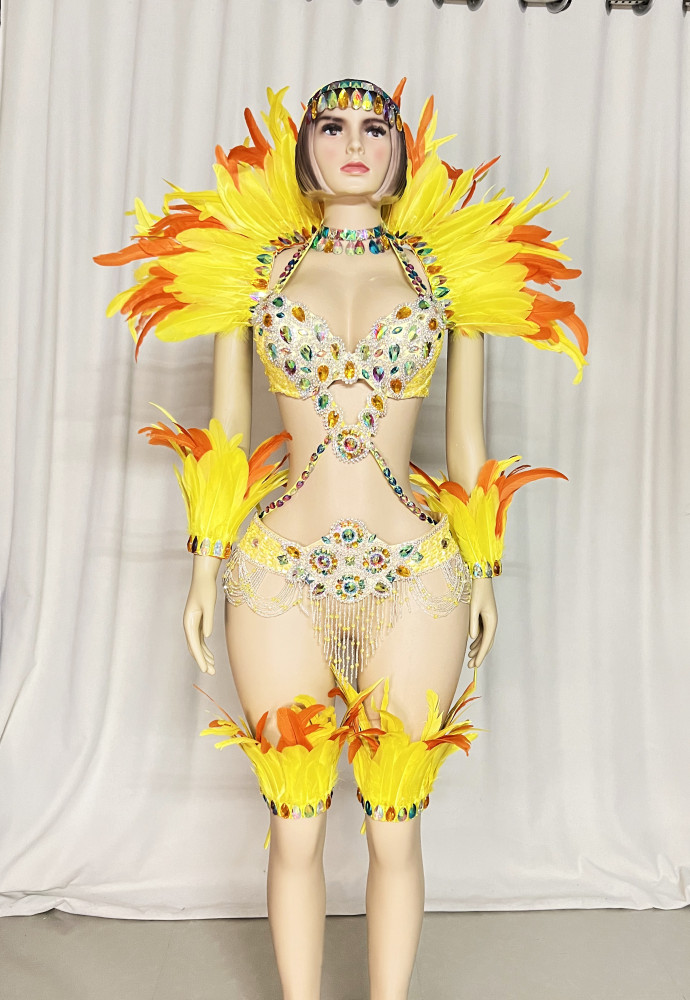 Hot sale Women's beaded Crystal belly dance costume wear sexy bellydancing costumes bellydance clothes with feather