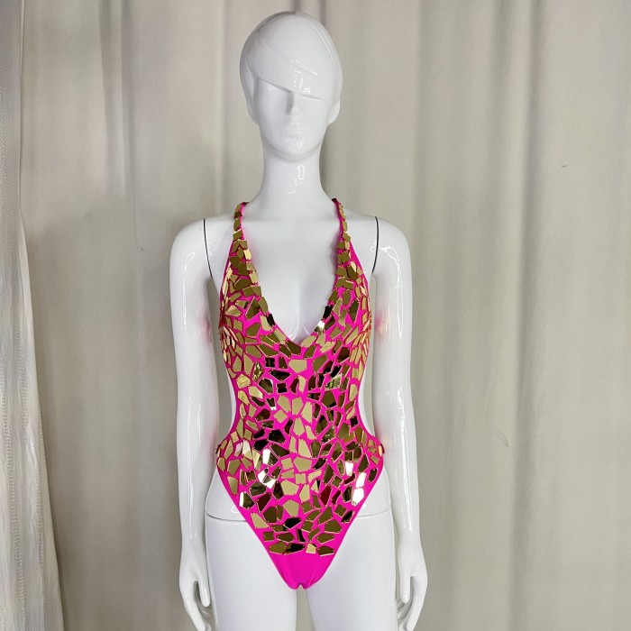 New Style Handmade Bodysuit Samba Carnival Performance Costumes With Mirrors Stones