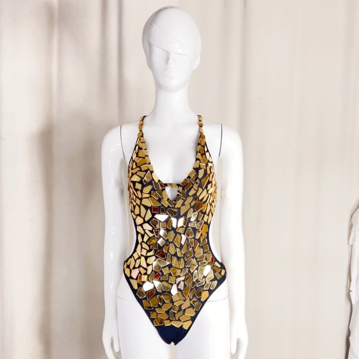 New Style Handmade Bodysuit Samba Carnival Performance Costumes With Mirrors Stones