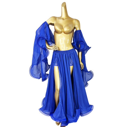 Belly Dance Skirt Slit Both Side With Arm Sleeves For Performance,EDC Festival