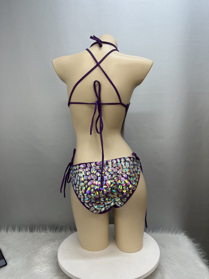 New Women Dancewear Color Stone Stage Costume Bodysuit Swimsuit One Piece Lady Bellydance Sexy Belly Dancing Costume Outfit