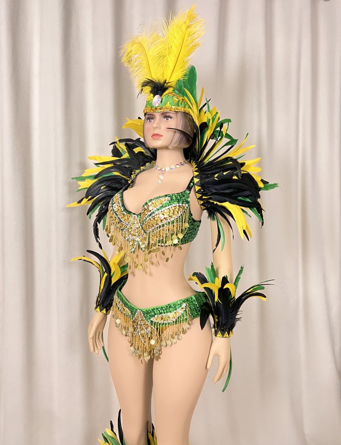 Hot sale Women's beaded Crystal belly dance costume wear sexy bellydancing costumes bellydance clothes with feather