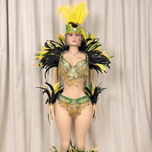 Hot sale Women's beaded Crystal belly dance costume wear sexy bellydancing costumes bellydance clothes with feather