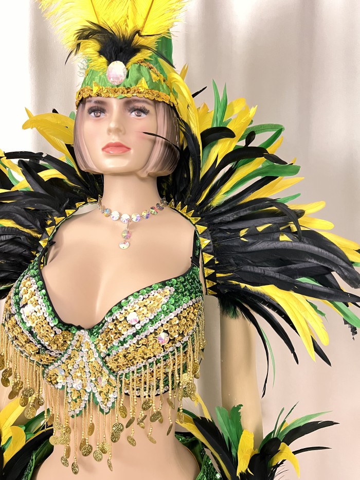 Hot sale Women's beaded Crystal belly dance costume wear sexy bellydancing costumes bellydance clothes with feather