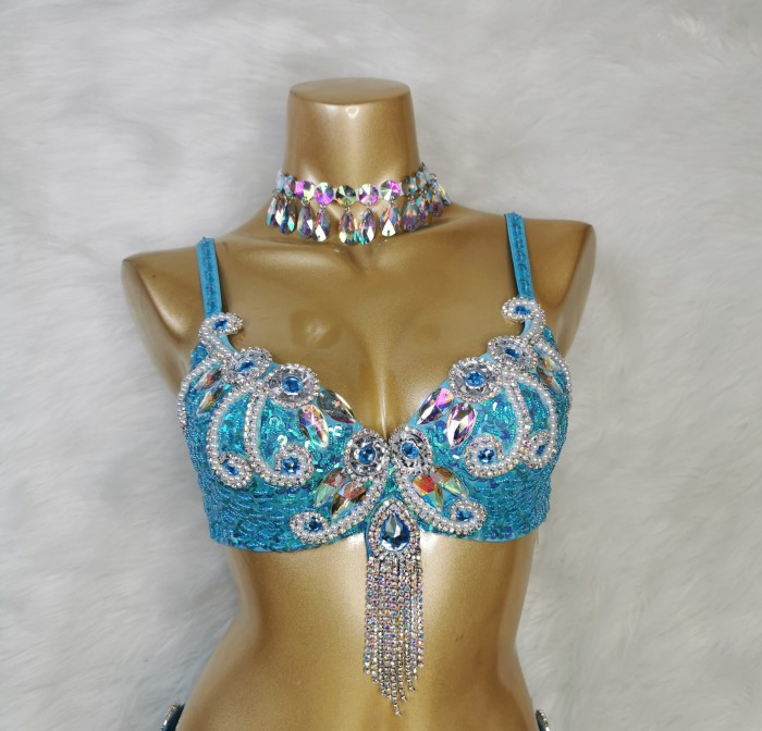 Women's belly dance costumes beads bra belly dancing clothes Bellydance Bead Sequins tops BAR2053