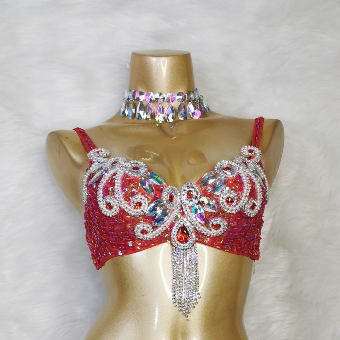 Women's belly dance costumes beads bra belly dancing clothes Bellydance Bead Sequins tops BAR2053