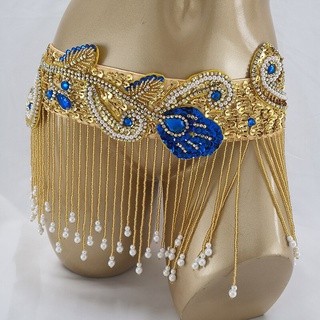 High Quality  Women's sequins Belly Dance Costume Sexy Hip Scarf Wrap bellydance Belt with tassel  beading waist chain BELT1921