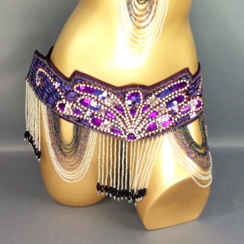 High Quality  Women's sequins Belly Dance Costume Sexy Hip Scarf Wrap bellydance Belt with tassel  beading waist chain BELT1359